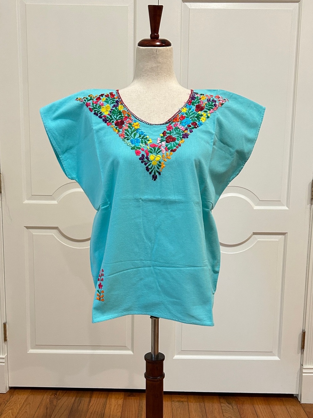 Hand Embroidered Artisan Top, Boho, Hippie, Hand Made. One of A Kind.